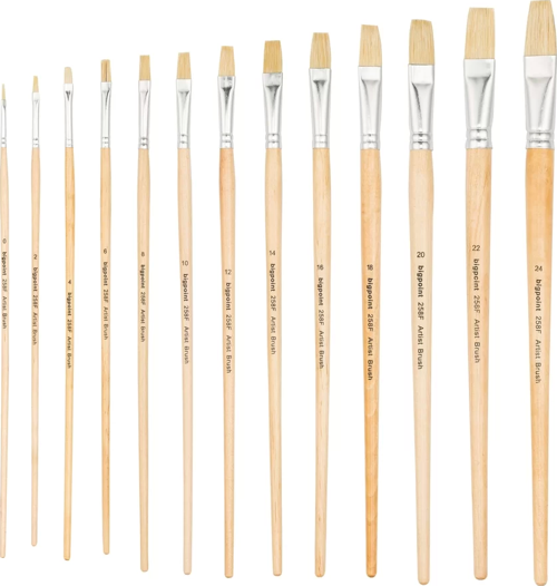 258F Serisi Doğal Kıl Düz Kesik Fırça No: 0