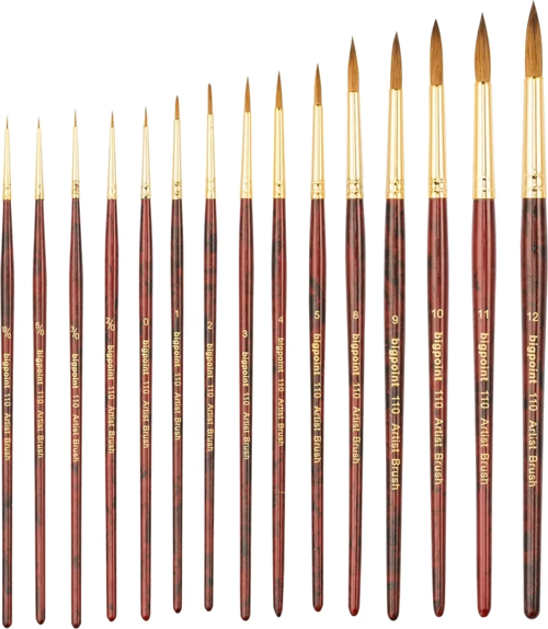 110 Serisi Samur Kolinsky Yuvarlak Fırça No: 12