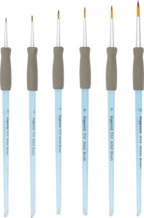 510 Serisi Sentetik Kıl Akrilik Sap Yuvarlak Fırça No: 8