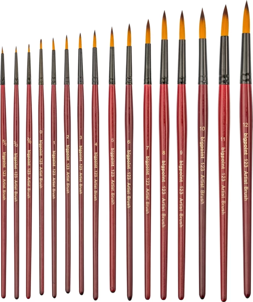 123 Serisi Sentetik Kıl Yuvarlak Fırça No: 4