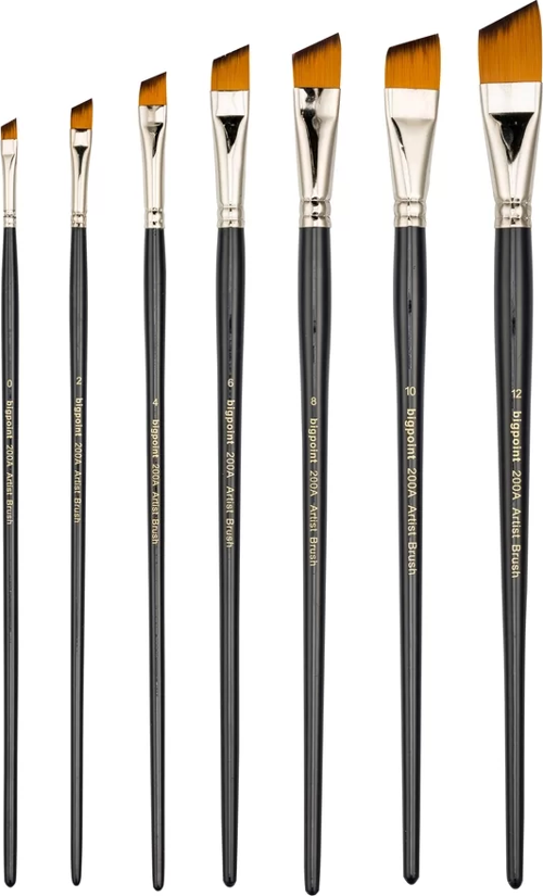 200A Serisi Sentetik Kıl Yan Kesik Fırça No: 4