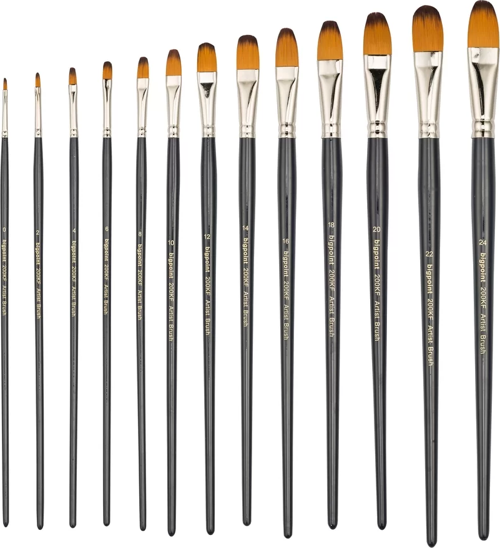 200KF Serisi Sentetik Kıl Kedi Dili Fırça No: 10