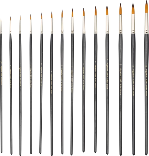 200R Serisi Sentetik Kıl Yuvarlak Fırça No: 0/2