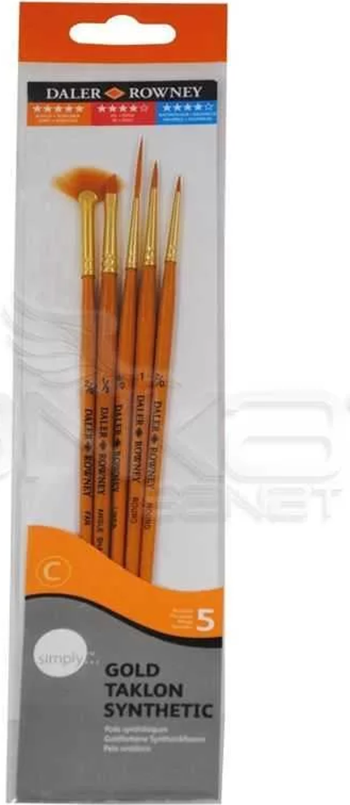 Simply Gold Taklon Synthetic 5li Fırça Seti Kod:500