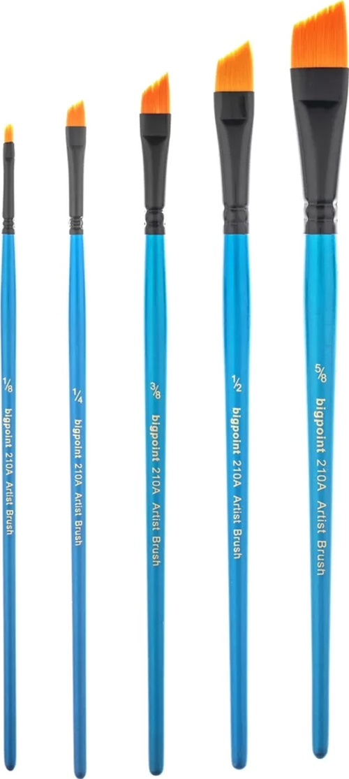 210A Serisi Sentetik Kıl Yan Kesik Fırça No: 1/2