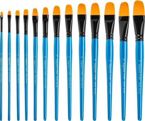 210KF Serisi Sentetik Kıl Kedi Dili Fırça No: 12