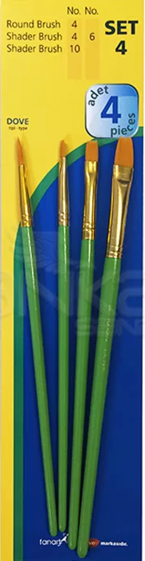 Academy Dove Seri 500 Fırça Seti No:4 4lü
