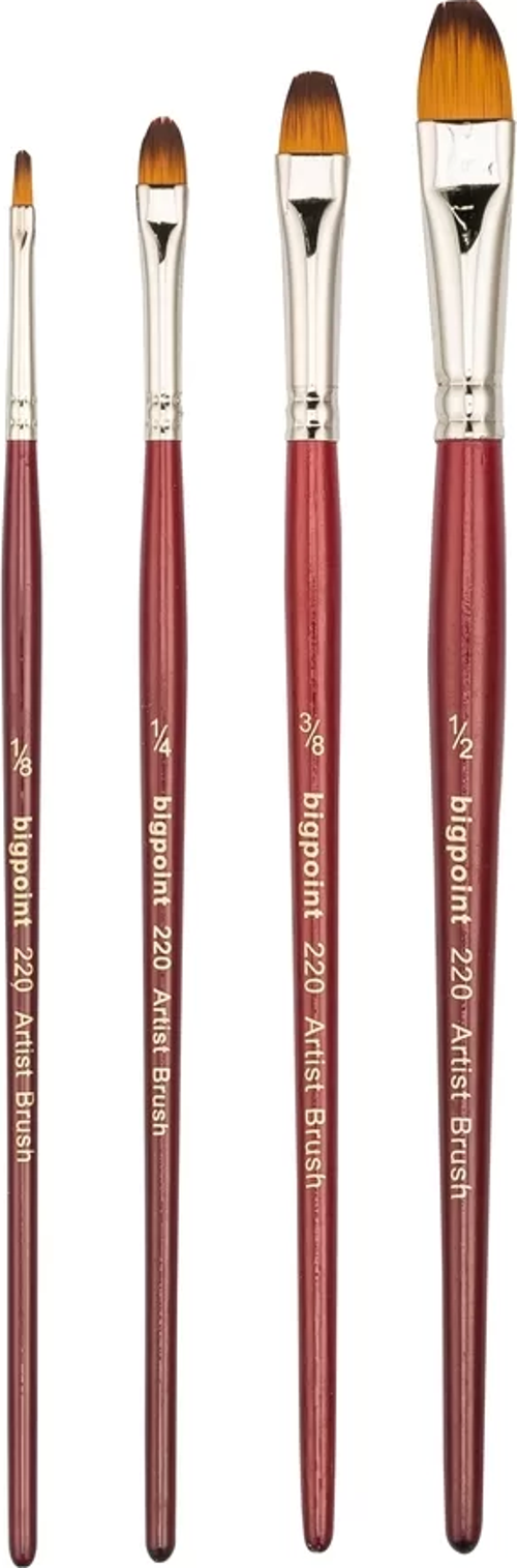 220 Serisi Sentetik Kıl Kedi Dili Fırça No: 1/4