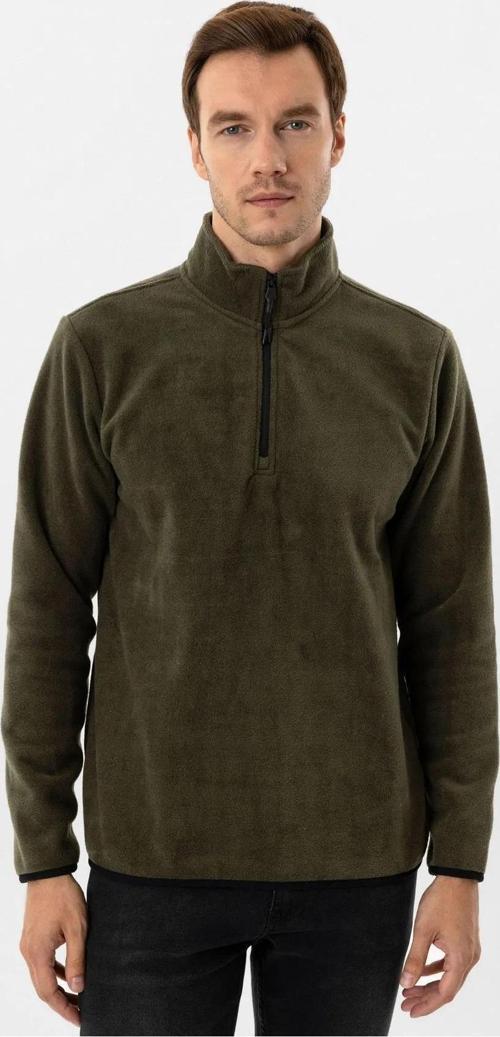Sivri Yaka Regular Kalıp Düz Sweatshirt