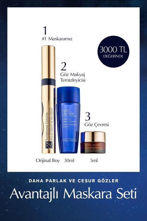 Maskara Seti - Sumptuous Extreme Mascara Göz Bakım Seti Maskara 8Ml, Göz Kremi 5Ml, Temizleyici 30Ml
