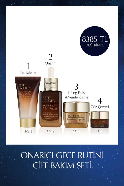 Onarıcı Gece Rutini Cilt Bakım Seti - Serum 50Ml, Temizleyici 30Ml, Power Crème 15Ml, Göz Kremi 5Ml