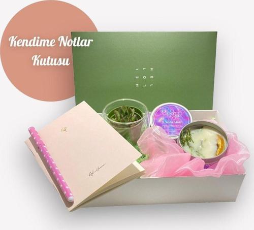 "Kendime Notlar" Konsept Hediye Kutusu " Happy" Motivasyon Paketi
