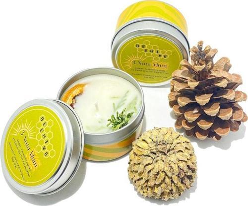 3 Nota Hediyelik Mum Soya Mum Doğal 90 gr.
