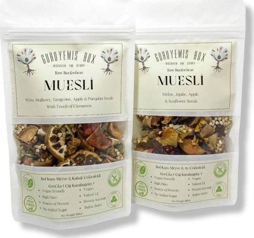 Müsli 2Li Set Bol Kuru Meyveli Ve Çekirdekli Vegan Şekersiz Protein Ve Lif Kaynağı 100 gr. 2 Adet
