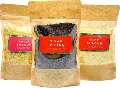 Pirinç Bulgur Bakliyat Paketi Ince Kalın Bulgur Siyah Pirinç