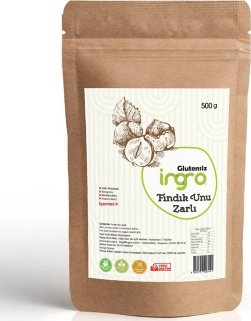 İn gr.o Zarlı Glutensiz Fındık Unu 500 gr.