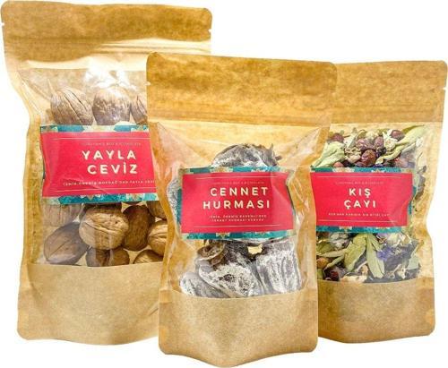 Çay Tatlı Atıştırmalık Molası Bitki Çayı Ceviz Cennet Hurması Gurme Gıda Seti
