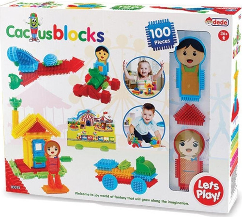 03315 Kaktüs Blokları 100 Parça -Dede