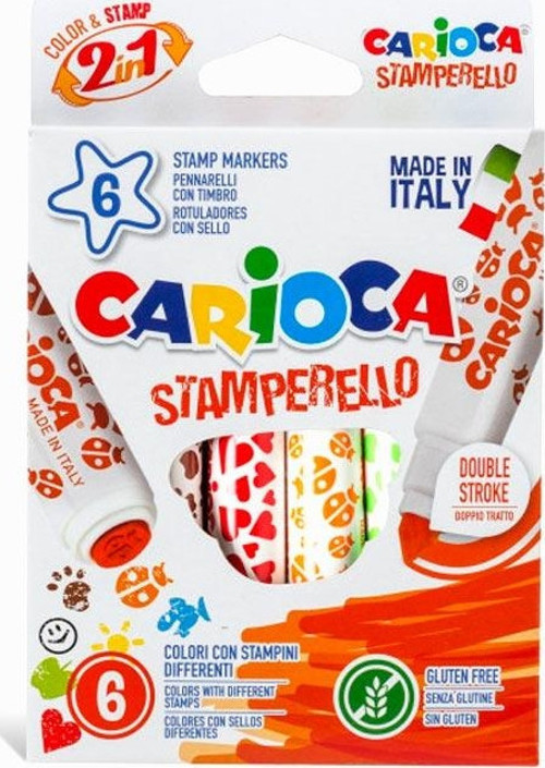 Carioca Stamperello Yıkanabilir Keçeli Boya Kalemi 6'Lı