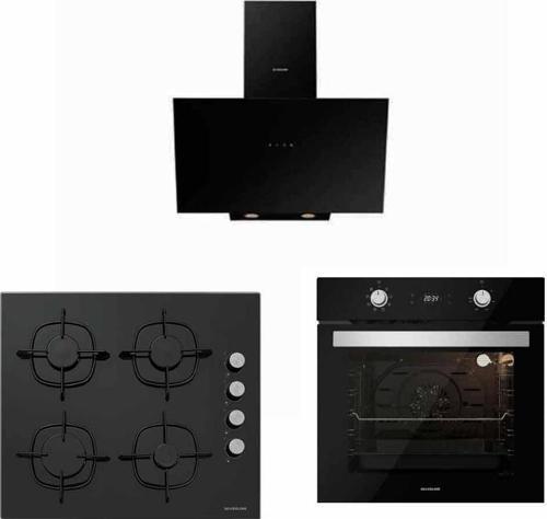 Siyah Cam Ankastre set 3481 - CS5335B01 - BO6502B01