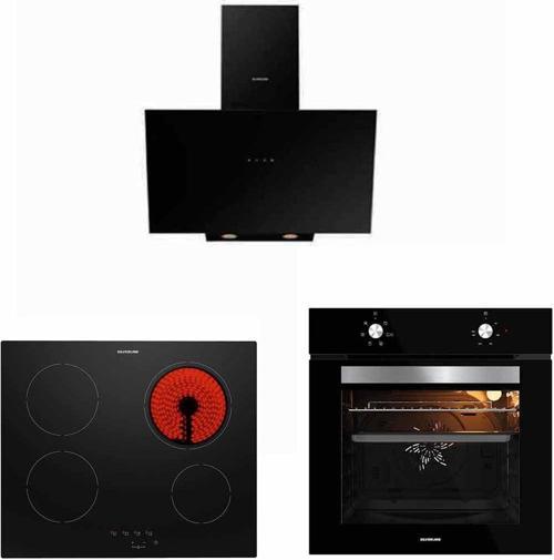 Siyah Cam Ankastre Set 3481 - VC8210B01 - BO65E1B01