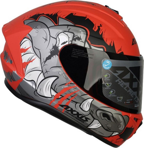 Draken Trooper Matt Red Full Face Motosiklet Kaskı
