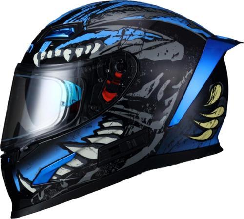 817 Blue Beast Full Face Motosiklet Kaskı