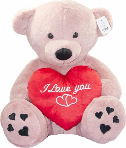 9106 Peluş Kalpli Ayı 55 Cm