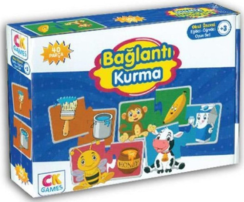 Eğitici Oyun Bağlantı Kurma Puzzle 40 Parça
