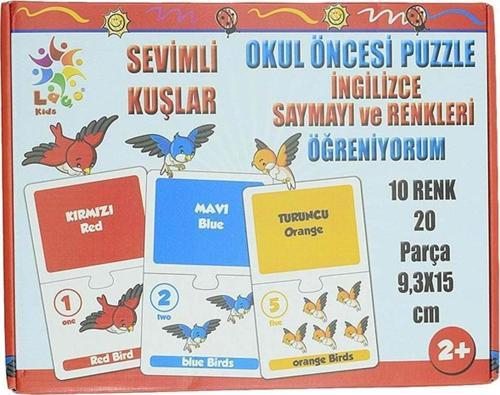Sevimli Kuşlar Okul Öncesi Eşleştirme Oyunu 20 Parça