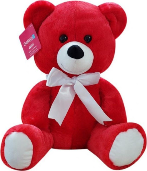 1178Kr Selay, Oturan Ayı 37 Cm Kırmızı