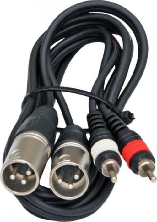 2 Xlr Dişi 2 Rca Erkek 3 Metre Kablo