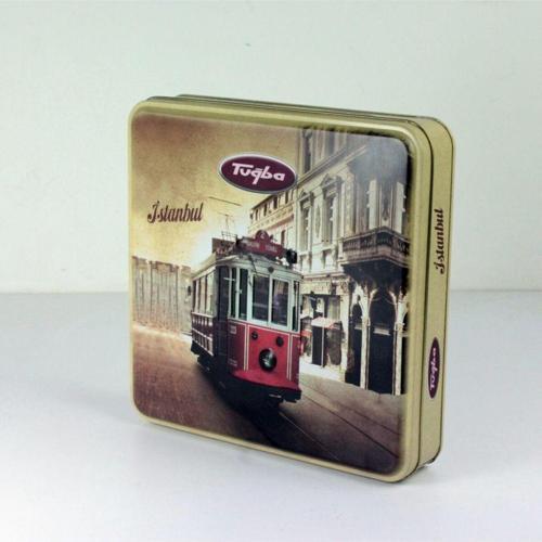 Tramvaylı Kutuda Antepfıstıklı Karışık Lokum 500 gr