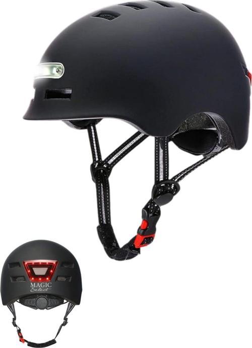 Kask Led Işıklı Elektrikli Bisiklet, Scoter Kaskı Şarjlı
