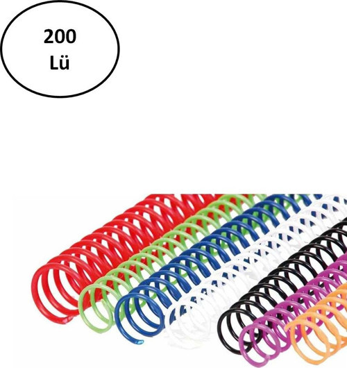 4:1 12 Mm Helezon Spiral 200 Lü Şeffaf Tel