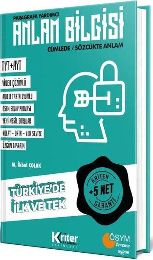 Anlam Bilgisi-5 Net Garantili-Türkiye'de İlk ve Tek