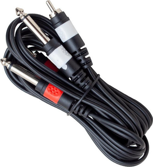 2 Rca + 2 Mono Gitar Jack 3 Metre Ara Kablo
