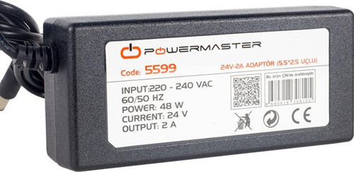 24 Volt - 2 Amper 5.5*2.5 Uçlu Plastik Kasa Masaüstü Adaptör