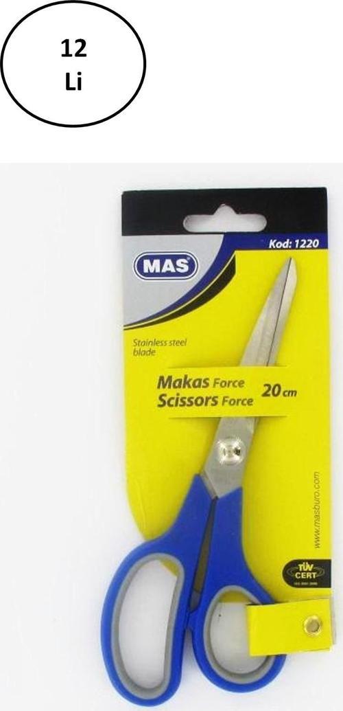 1220 Force Paslanmaz Çelik Makas 200 Mm 12'Li
