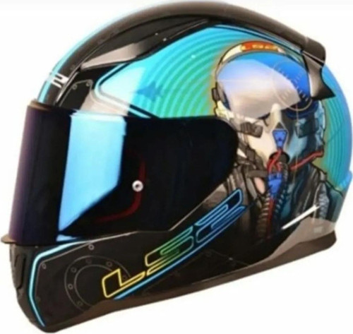 Rapid Mach II Full Face Motosiklet Kaskı - Şeffaf + Koyu Mavi Vizörlü