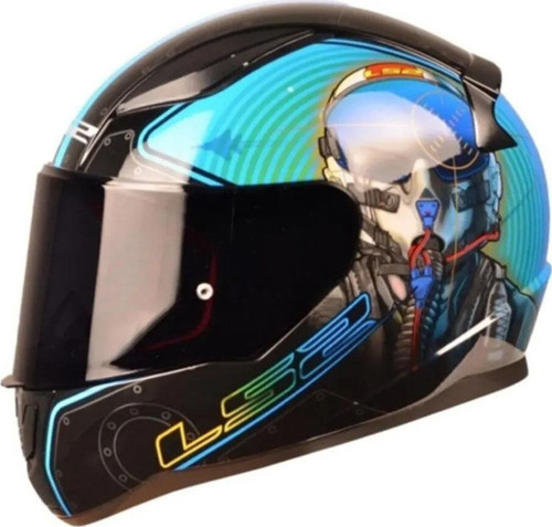Rapid Mach II Full Face Motosiklet Kaskı - Siyah Vizörlü