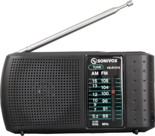 Siyah Renk Analog Radyo Vs-R1516