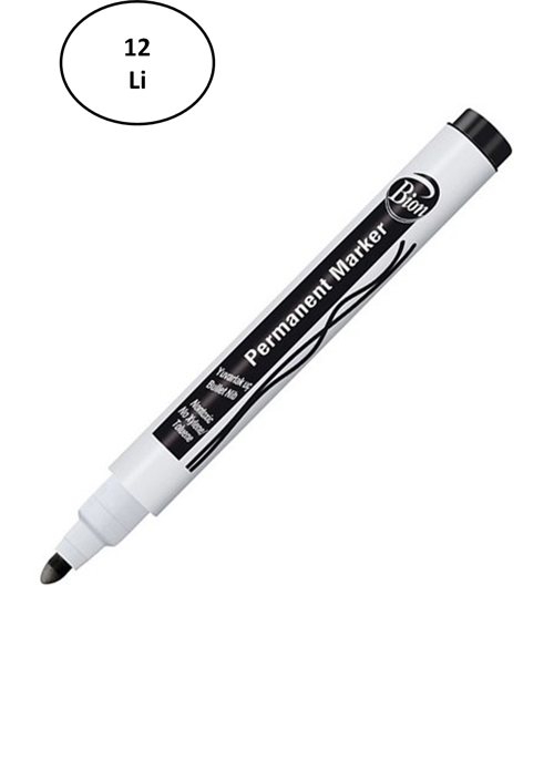 Permanent Marker 9175 - Yuvarlak Uç - Siyah 12 Li