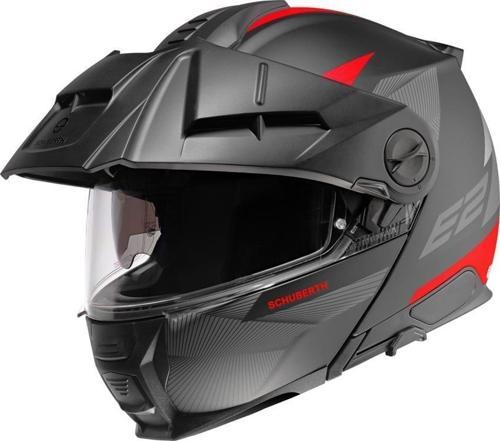 E2 Defender Red Çene Açılır Motosiklet Kaskı