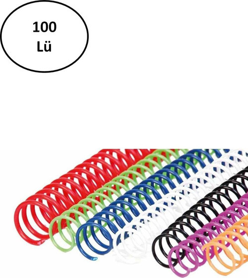4:1 16 Mm Helezon Spiral 100 Lü Şeffaf Tel