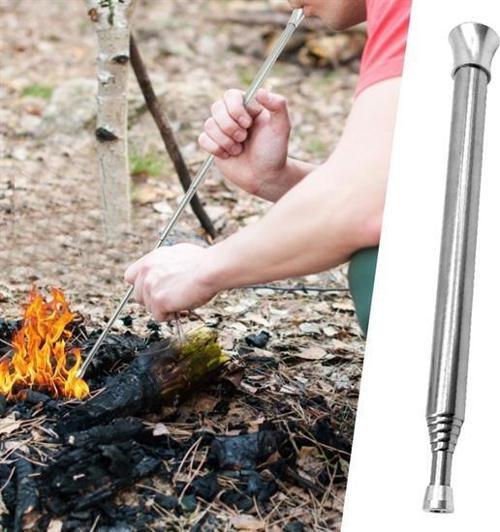 Teleskopik Ateş Başlatıcı Outdoor Üfleme Borusu 63 Cm
