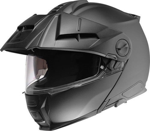 E2 Matt Black Çene Açılır Motosiklet Kaskı