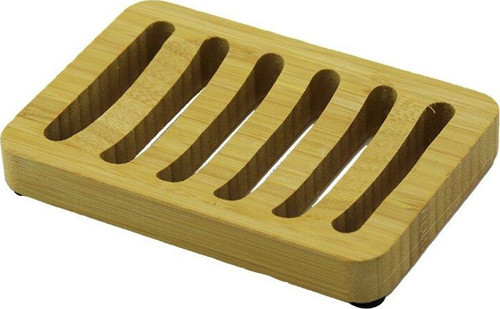 Ahşap Bambu Katı Sabunluk 8.5X12.5Cm