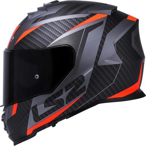 Storm 2 Racer Full Face Motosiklet Kaskı Şeffaf + Siyah Vizörlü