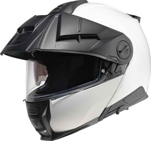E2 Glossy White Çene Açılır Motosiklet Kaskı